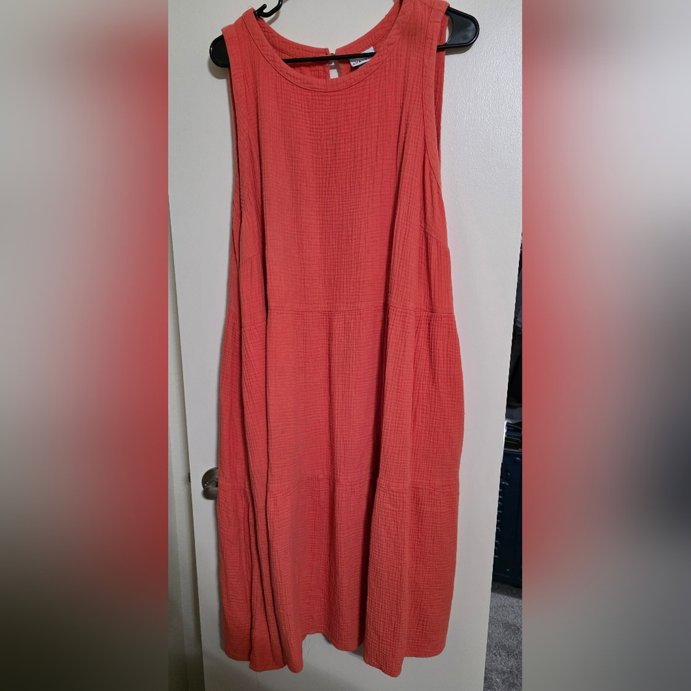 Ava & Viv Coral Midi Dress
